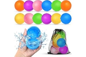 12Pcs Reusable Water Balloons, Pool Beach water Toys for Boys and