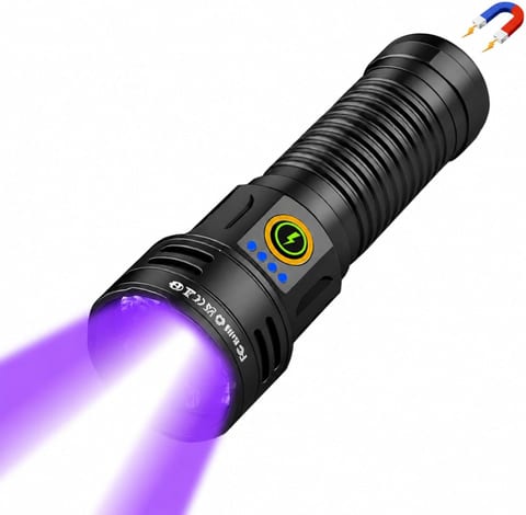 30W High Lumens UV Flashlight with 365nm Black Light & White Light
