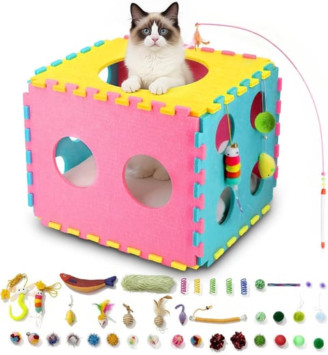 41 Pcs Interactive Cat Toys for Indoor Cats, Kitten Toys
