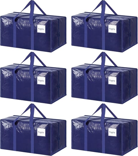 6 Pack Extra Heavy Duty Large Moving Bags with Strong Zipper &