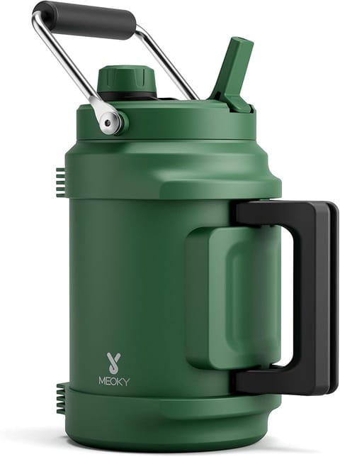 64 oz Insulated Water Bottle for Camping: Meoky Triple Wall Vacuum