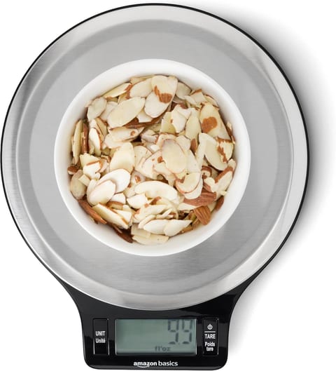 Amazon Basics Digital Kitchen Scale with LCD Display, Tare Function
