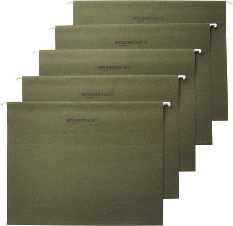 Amazon Basics Hanging File Folders with Adjustable Tabs, Sturdy