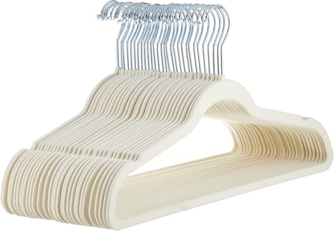 Amazon Basics Slim Velvet Non-Slip Space Saving Suit Clothes Hangers