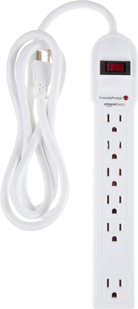 Amazon Basics Surge Protector Power Strip, 6-Outlet, 790 Joules