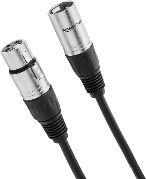 Amazon Basics XLR Male to Female Microphone Cable for Speaker or PA