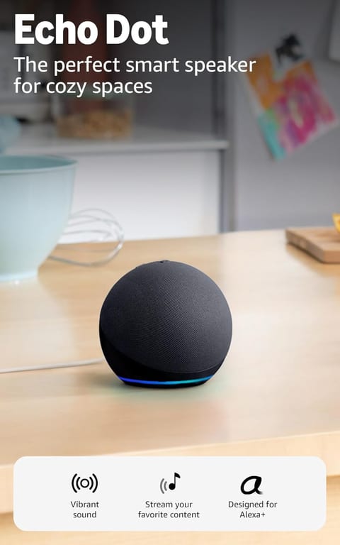 Amazon Echo Dot (newest model) - Vibrant sounding speaker