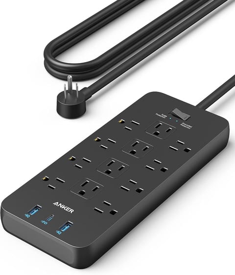 Anker Power Strip with 2100J Surge Protector, Outlet Extender, 5ft