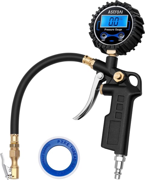 AstroAI Digital Tire Pressure Gauge with Inflator 3-250 PSI Fits 1/4"