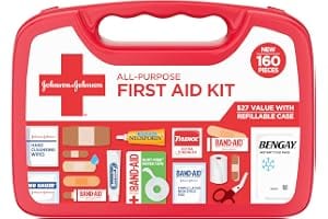 BAND-AID Brand All-Purpose Portable Compact First Aid Kit, 160 Piece