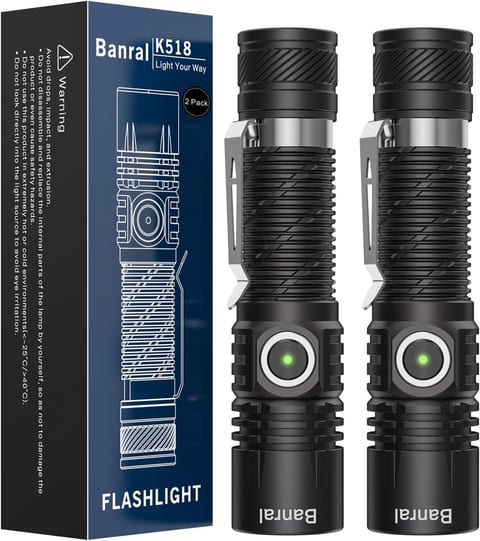 Banral Rechargeable Small Powerful Flashlights, Pocket Mini LED Flash