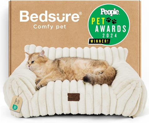 Bedsure ComfyFleece™ Shown on TV Fluffy Cute Cat Couch for Pets,24in