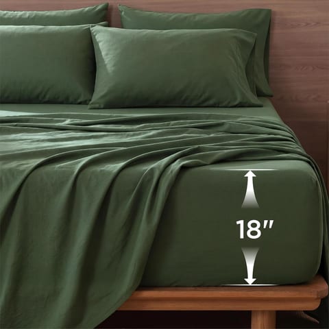 Bedsure Deep Pocket King Sheet Set - 6 Piece, Prewashed Ultra-Soft