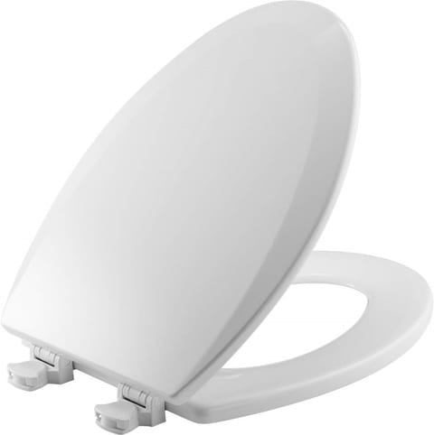 Bemis 1500EC 390 Lift-Off Wood Elongated Toilet Seat, Cotton White