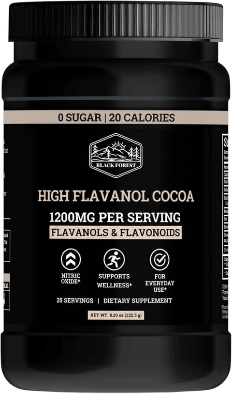 Black Forest High Flavanol Cocoa Powder - 1200mg Flavanols & Flavonoids with 600mg Epicatechin