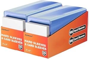 Card Sleeves Hard Plastic, Arjiekwei 3"X 4" Trading Card Holder, 35PT