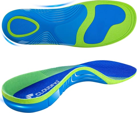 Cloudflo Plantar Fasciitis Insoles Men Women, Heavy Duty High Arch