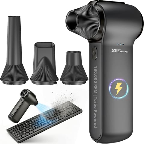 Compressed Air Duster, 180000RPM Rechargeable Cordless Electric