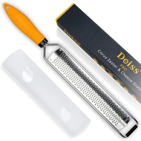 Deiss PRO Lemon Zester & Heavy Duty Grater - Parmesan, Garlic