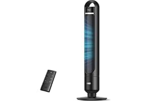 DREO Tower Fan for Bedroom, 26ft/s Velocity, 90° Oscillating, 8H Timer