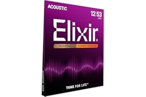 Elixir Strings, Acoustic Guitar Strings, 80/20 Bronze with NANOWEB