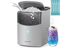 Euhomy Countertop Nugget Ice Maker, 35lbs Daily Sonic Crushed Ice