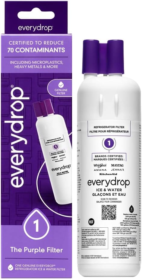 everydrop by Whirlpool Ice and Water Refrigerator Filter 1, EDR1RXD1, Single-Pack