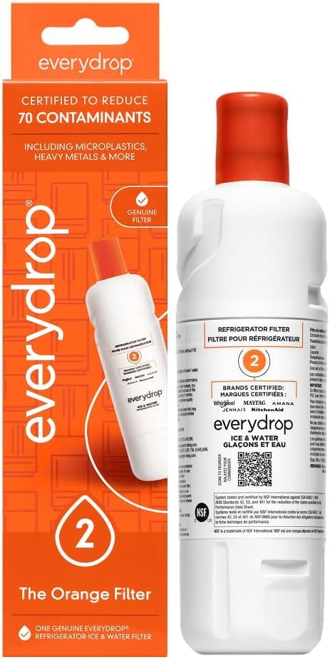 everydrop by Whirlpool Ice and Water Refrigerator Filter 2, EDR2RXD1, Single-Pack