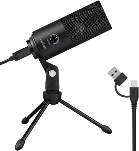 FIFINE USB Microphone, Metal Condenser Recording Microphone for MAC