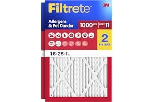 Filtrete 16x25x1 Air Filter, MERV 11, MPR 1000, 2 HVAC Filters