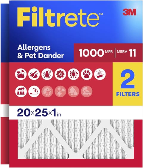 Filtrete 20x25x1 Air Filter, MERV 11, MPR 1000
