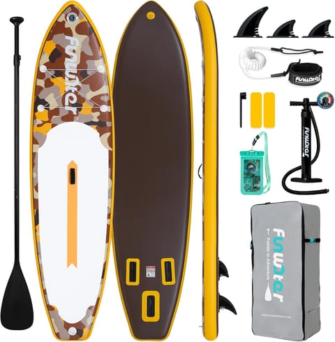 FunWater Inflatable Stand Up Paddle Board with Beginners SUP