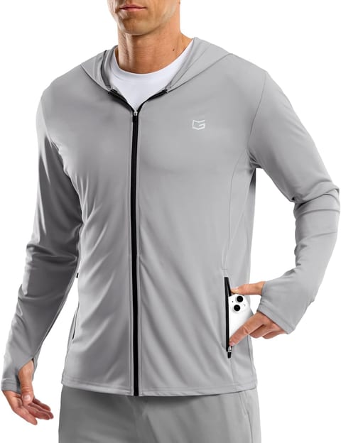 G Gradual Men's UPF 50+ Sun Protection Hoodie Jacket Lightweight Full