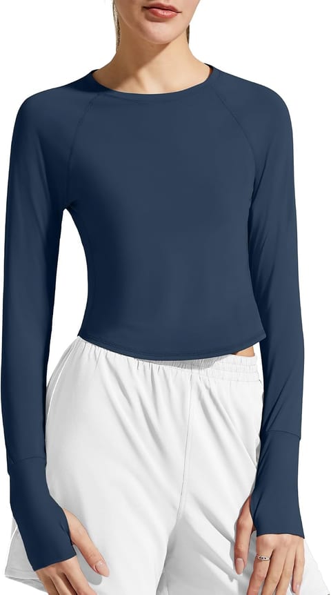 G4Free Lightbreeze Womens UPF 50+ Long Sleeve Workout Tops Rash Guard