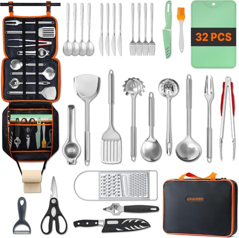 Gaialoop Camping Utensil Set, Camping Cooking Utensils & Kitchen Tools