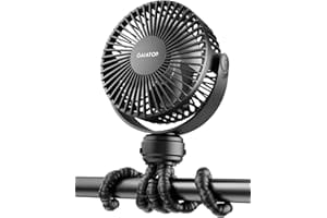Gaiatop Mini Portable Stroller Fan, Battery Operated Small Clip on