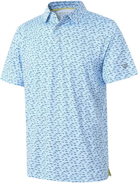 Golf Shirts for Men Dry Fit Short Sleeve Print Performance Moisture