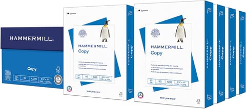 Hammermill Printer Paper, 20 lb Copy, 8.5 x 11-8 Ream (4,000 Sheets) - 92 Bright, Made in the USA