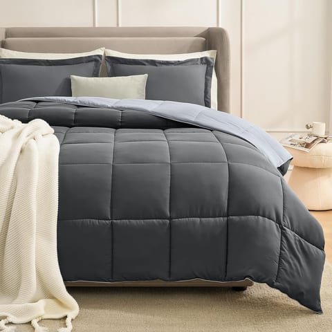 Homelike Moment Queen Comforter Set 3 Piece, Lightweight Soft Bed Sets