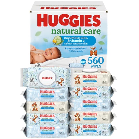Huggies Natural Care Cucumber, Aloe and Vitamin E Baby Wipes