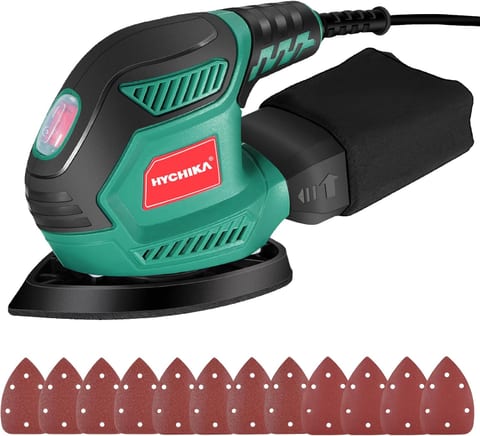 HYCHIKA Detail Sander, 14,000 OPM Compact Electric Sander Tool with