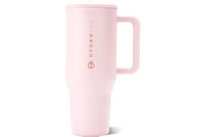 HydroJug Traveler 40oz, Insulated Tumbler with Handle & Straw, Pink