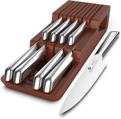 Imarku Knife Set 10 Pcs Japanese Stainless Steel Knife Block Set