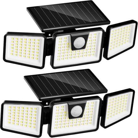 INCX Solar Lights Outdoor, 3000LM Motion Sensor Outdoor Lights, 2PCS