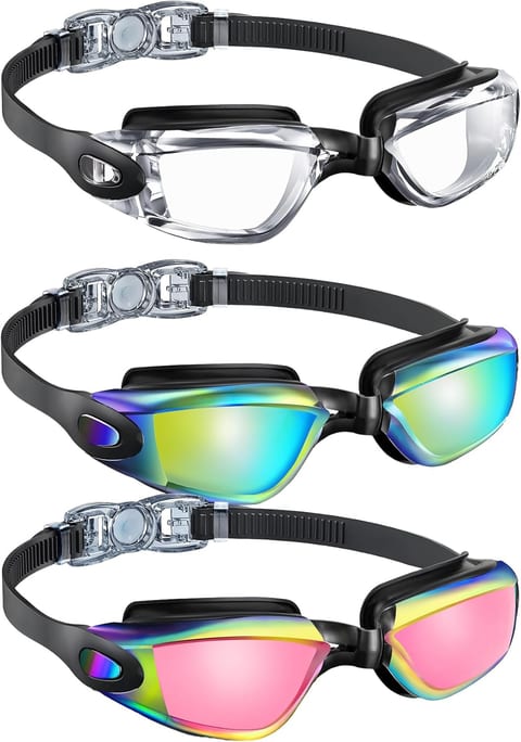 Kids Goggles Age 4-16, Kids Swimming Goggles Anti-UV Anti-Fog No