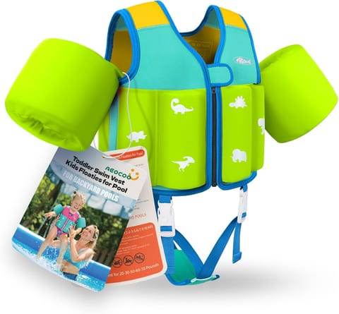 Kids Pool Floaties 1-2-3-5-7-9 Years Old, Toddler Swim Vest