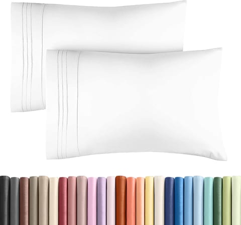 King Pillow Cases Set of 2 - Ultra Soft Cozy Pillowcase Covers