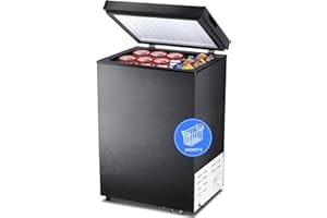 Kismile 3.2 Cubic Feet Chest Freezer with 2 Removable Basket Free