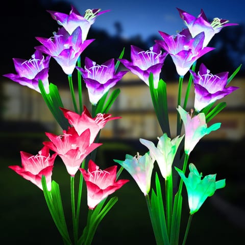 KOOPER Outdoor Solar Lights, 4 Pack Solar Garden Light with Bigger