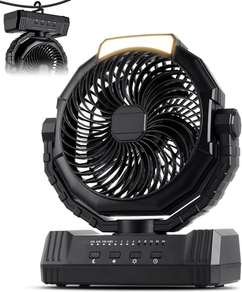 KopBeau Portable Camping Fan, 20000mAh Battery Operated Tent Fan with